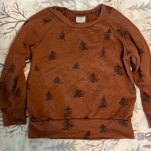 Posh & Cozy Crewneck 2T Rust Trees